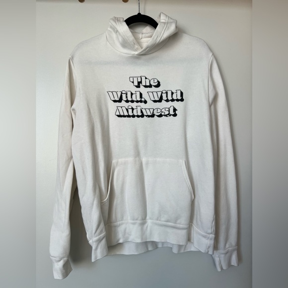 Tops - White Midwest Hoodie Sweatshirt